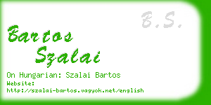 bartos szalai business card